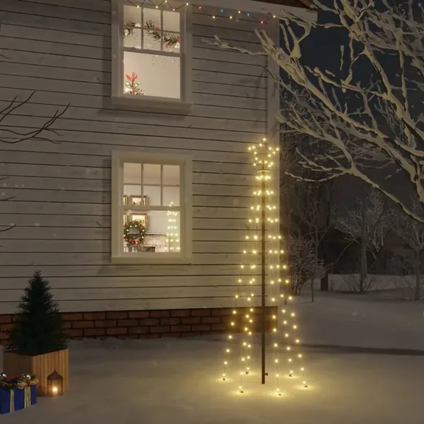 Sapin de Noël avec piquet Blanc chaud 108 LED 180 cm