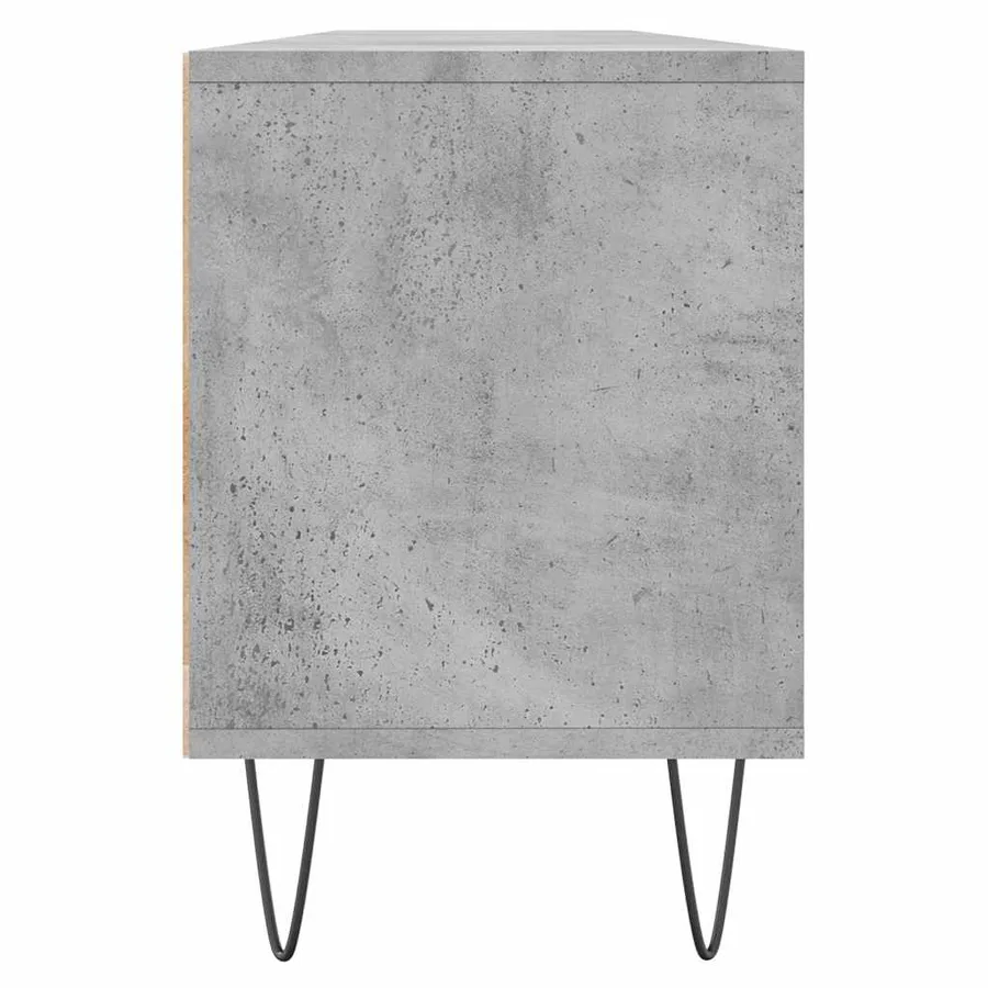 Meuble TV gris béton 150x30x44,5 cm bois d'ingénierie - 7