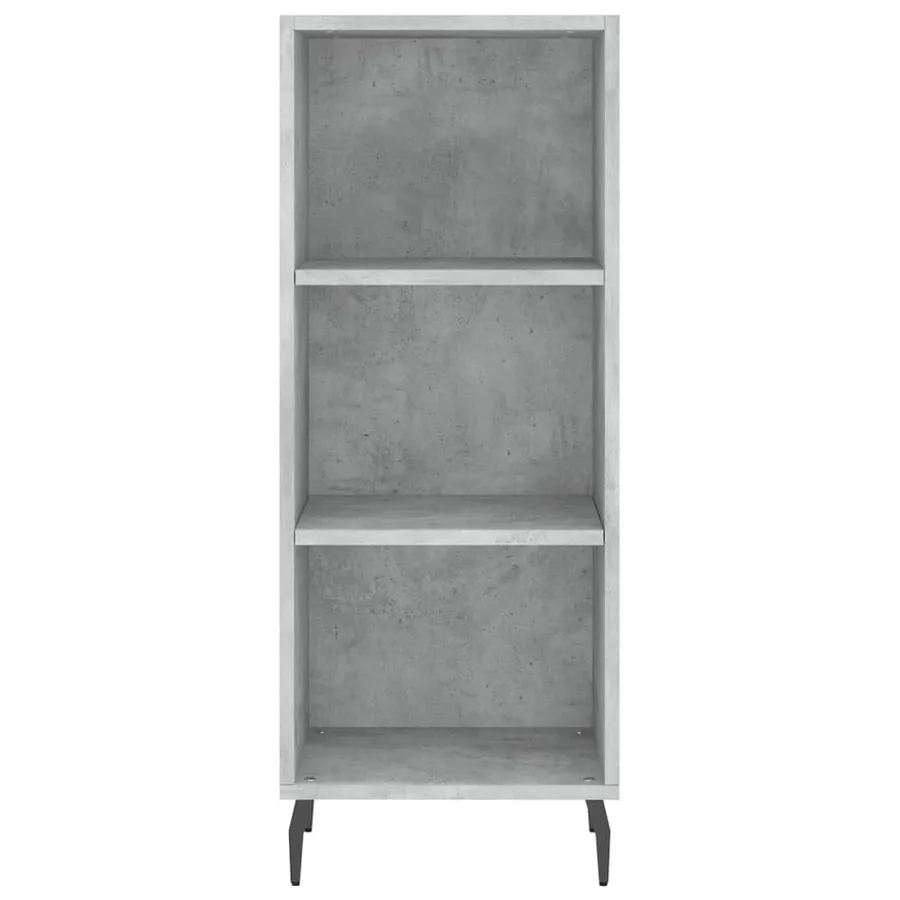 Buffet haut Gris béton 34,5x34x180 cm Bois d'ingénierie - 6