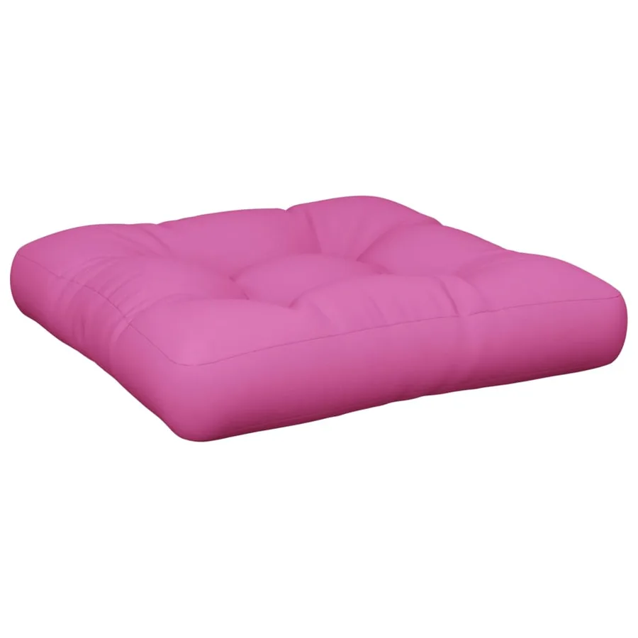 Coussin de palette rose 60x60x12 cm tissu - 2