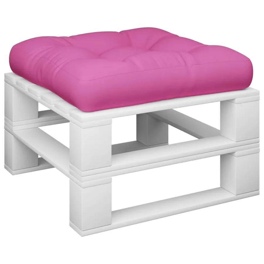 Coussin de palette rose 60x60x12 cm tissu - 3