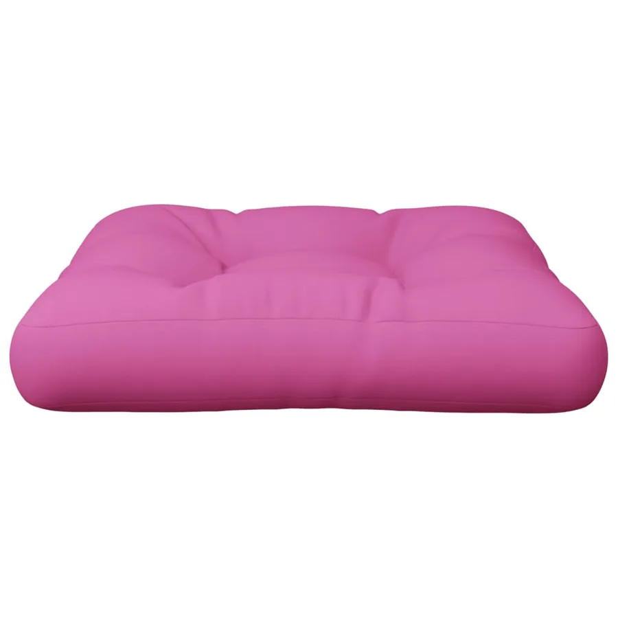 Coussin de palette rose 60x60x12 cm tissu - 5