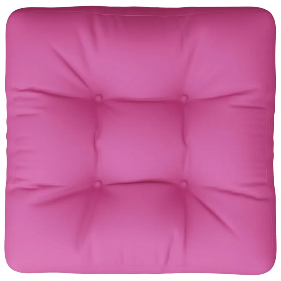 Coussin de palette rose 60x60x12 cm tissu - 6