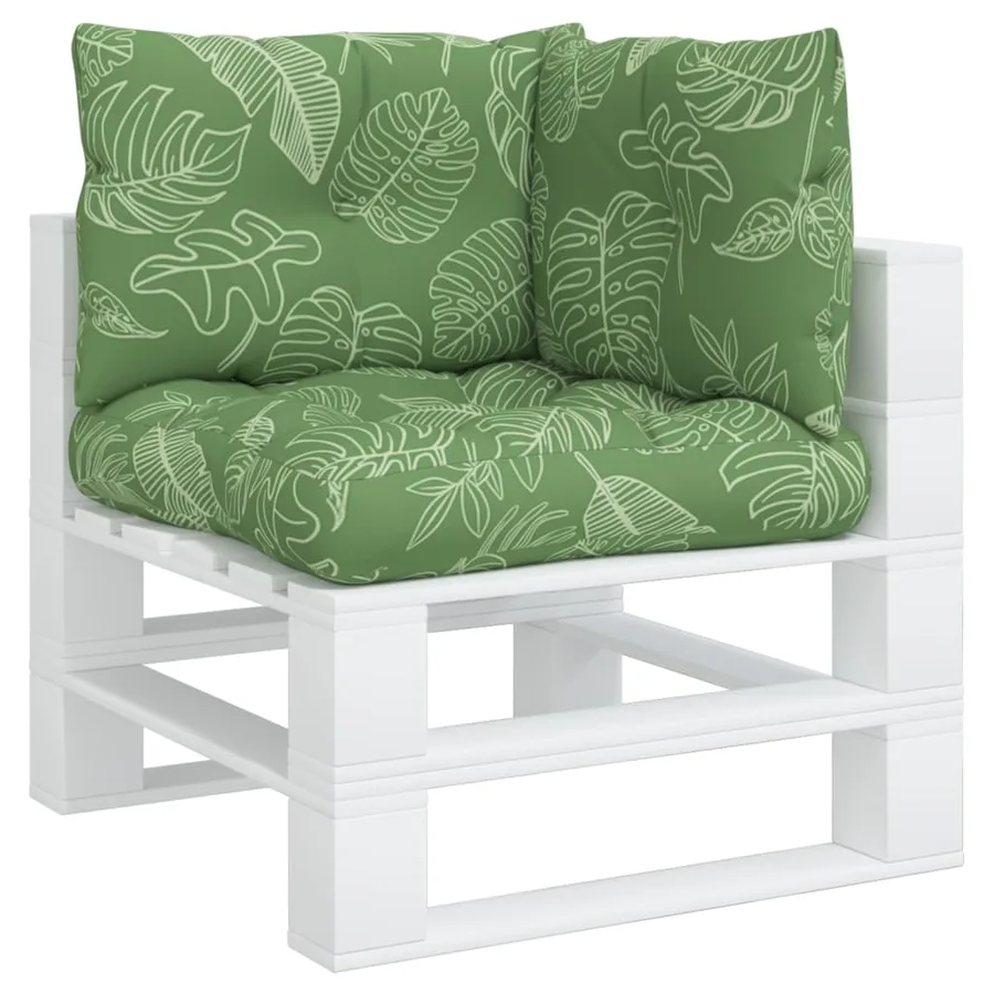 Coussins de palette lot de 3 motif de feuilles tissu Oxford - 3
