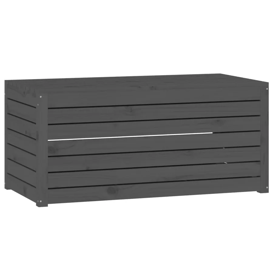 Ensemble de boîtes de jardin 4 pcs gris bois de pin massif - 10