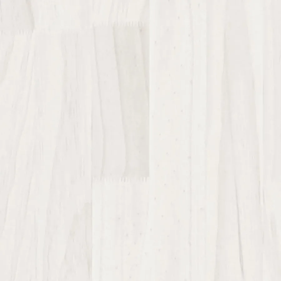 Table basse blanc 75x50x33,5 cm bois de pin massif - 7