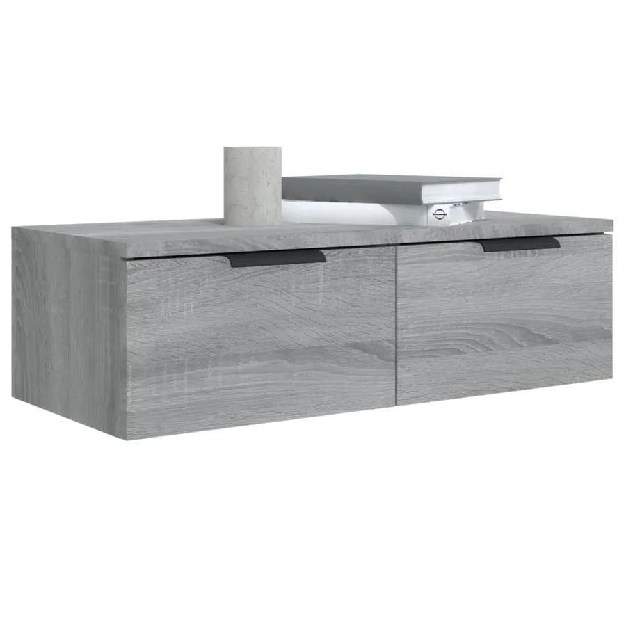 Armoires murales 2 pcs Sonoma gris 68x30x20cm Bois d'ingénierie - 4