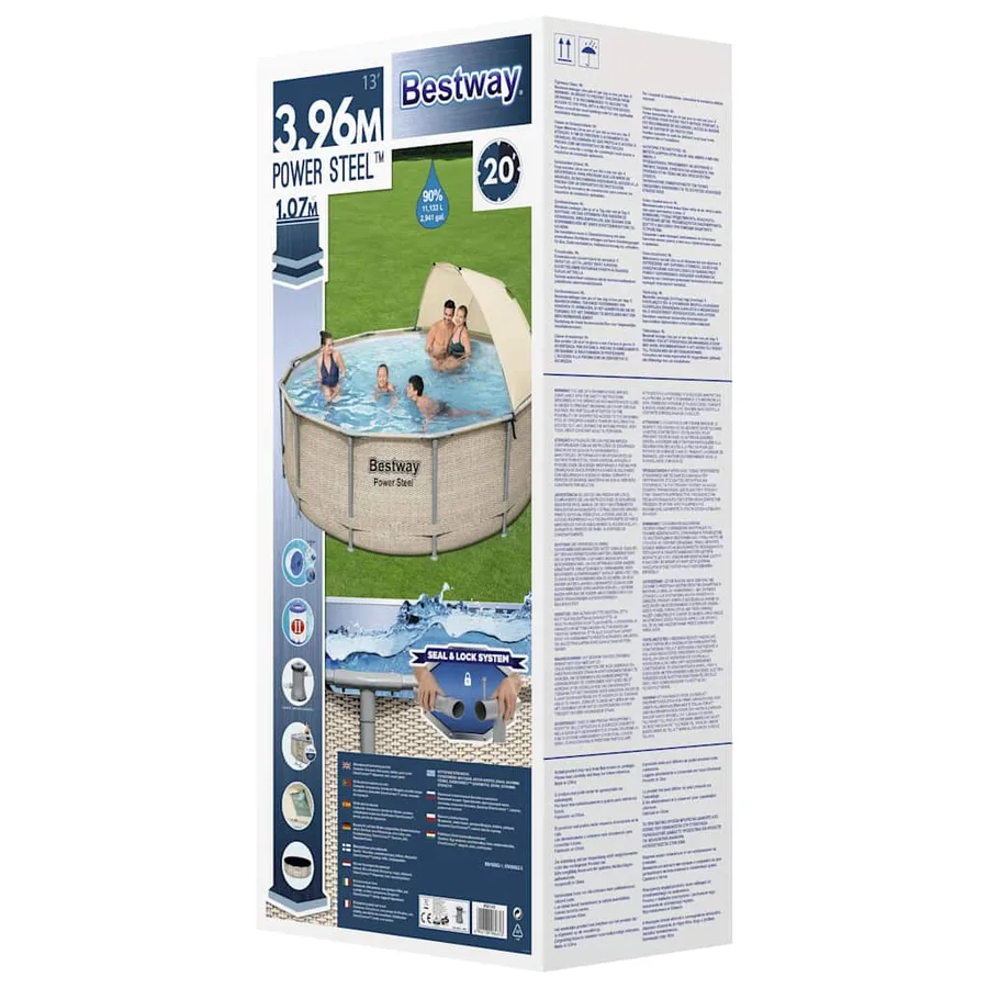 Bestway Ensemble de piscine avec auvent Power Steel 396x107 cm - 11