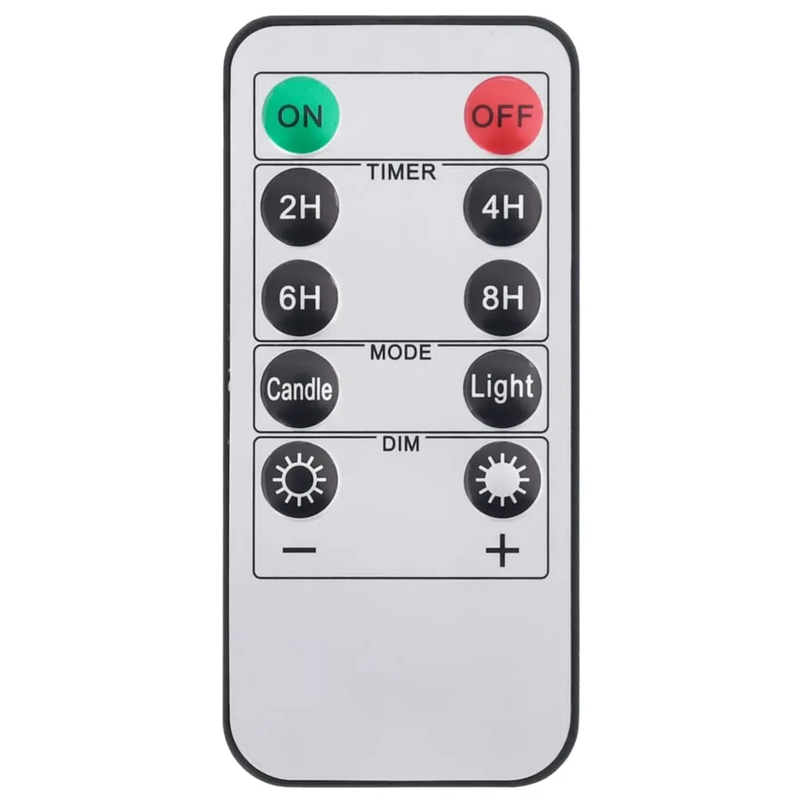 Bougies à LED sans flamme 24 pcs avec télécommande Blanc chaud - 8