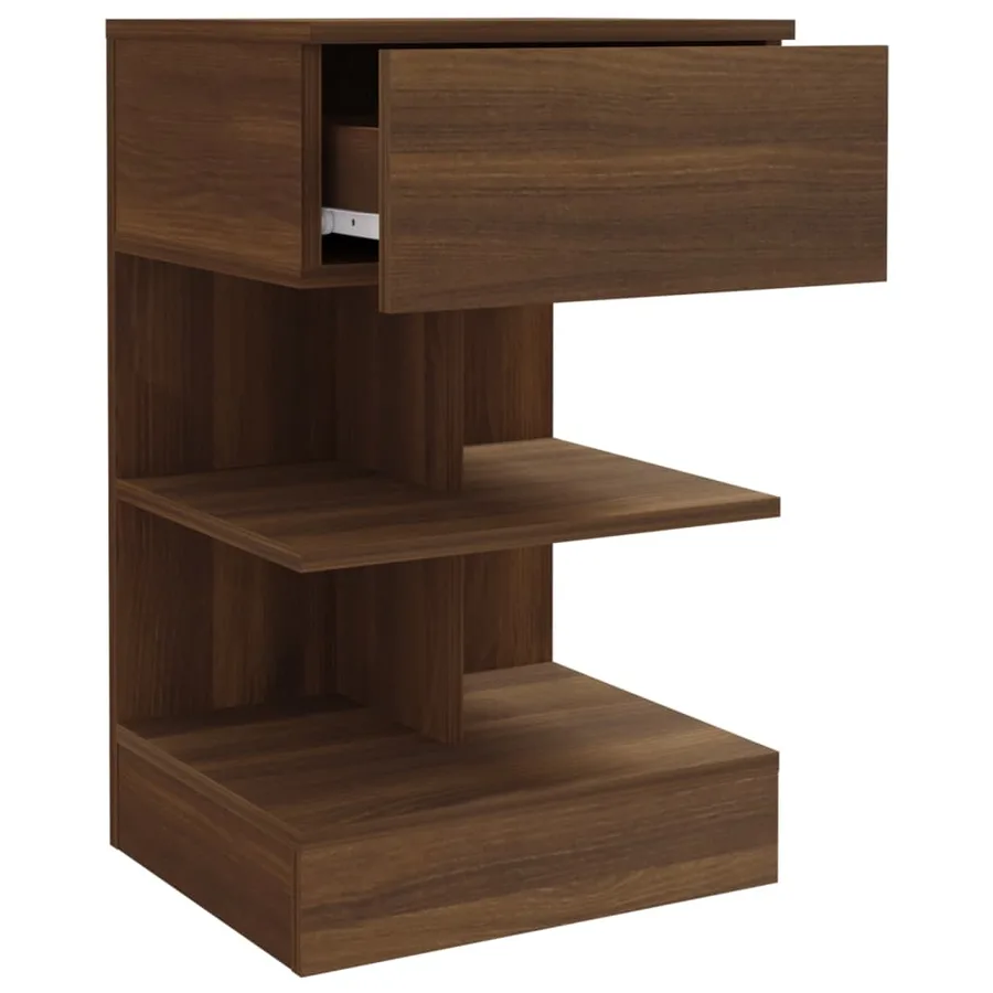Table de chevet Chêne marron 40x35x65 cm Bois d'ingénierie - 4