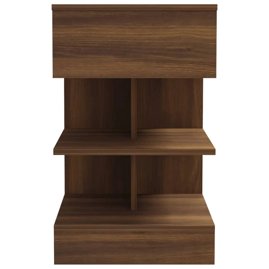 Table de chevet Chêne marron 40x35x65 cm Bois d'ingénierie - 5