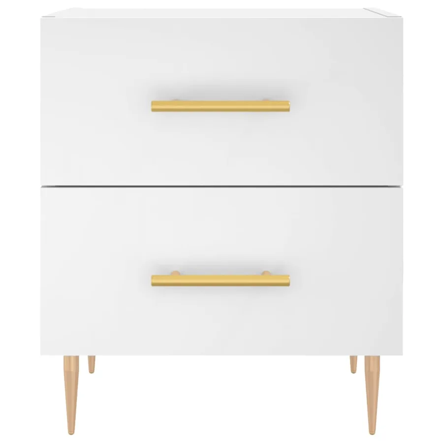 Tables de chevet 2 pcs blanc 40x35x47,5 cm bois d’ingénierie - 6