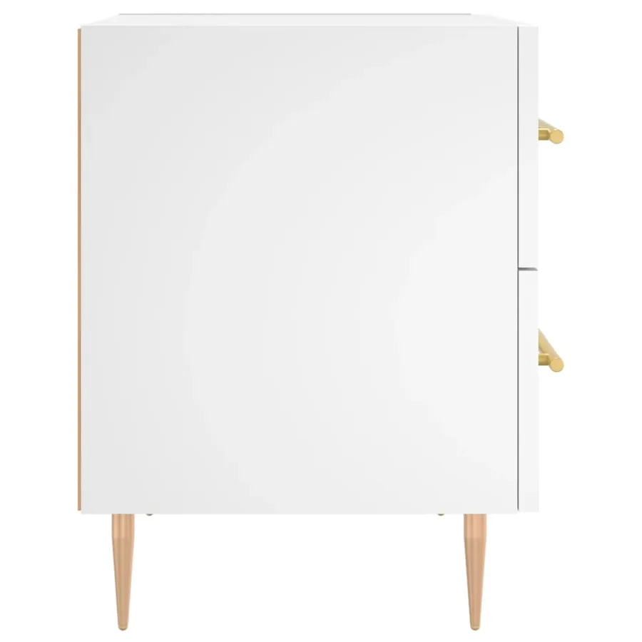 Tables de chevet 2 pcs blanc 40x35x47,5 cm bois d’ingénierie - 7