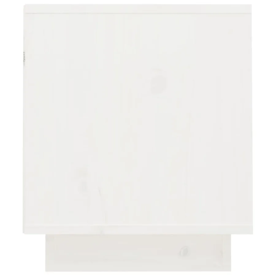 Meuble TV Blanc 70x34x40 cm Bois de pin massif - 8