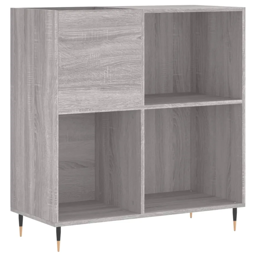 Armoire à disques sonoma gris 84,5x38x89 cm bois d'ingénierie - 2