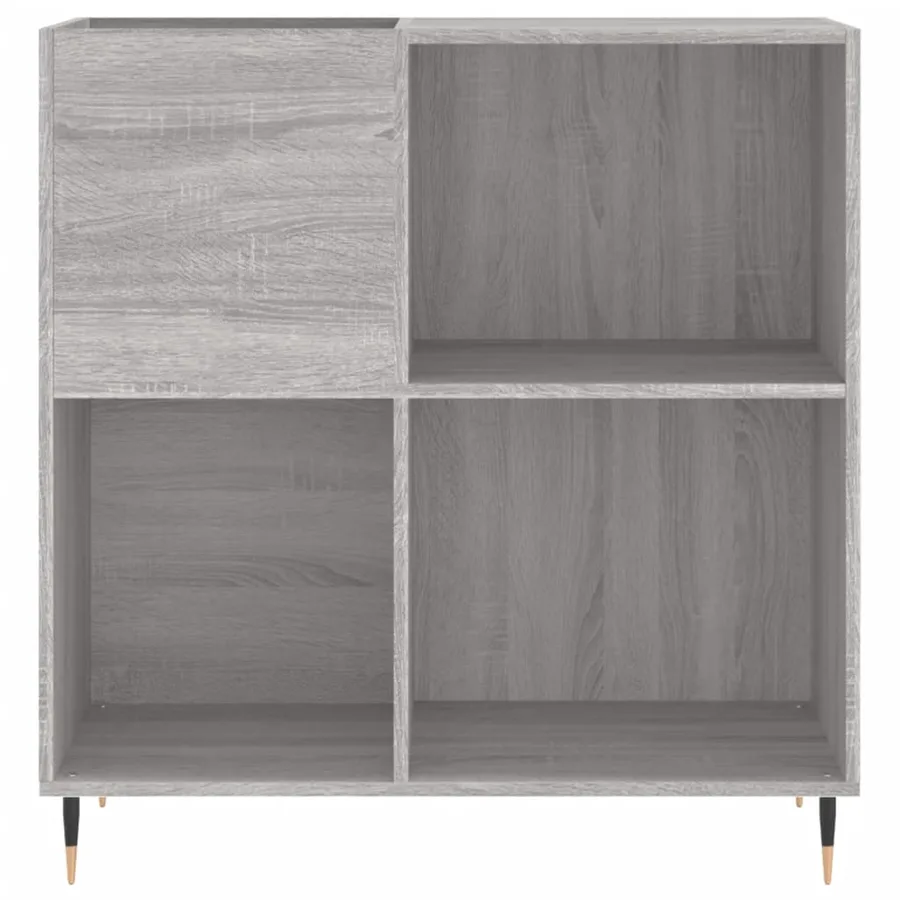 Armoire à disques sonoma gris 84,5x38x89 cm bois d'ingénierie - 4