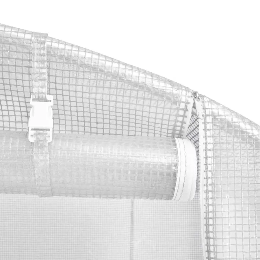 Serre avec cadre en acier blanc 6 m² 3x2x2 m - 11