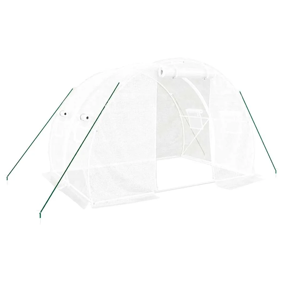 Serre avec cadre en acier blanc 6 m² 3x2x2 m - 2
