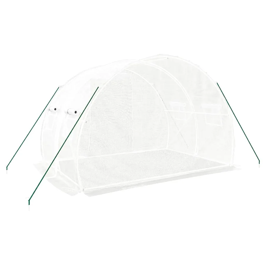 Serre avec cadre en acier blanc 6 m² 3x2x2 m - 6