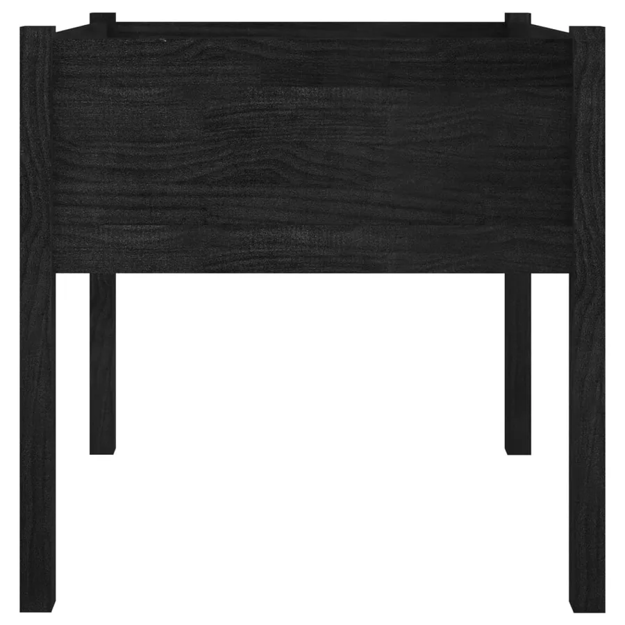 Jardinières 2 pcs Noir 70x70x70 cm Bois de pin massif - 5