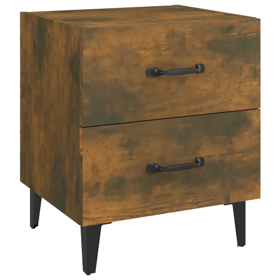 Tables de chevet 2 pcs Chêne fumé 40x35x47,5 cm - 5