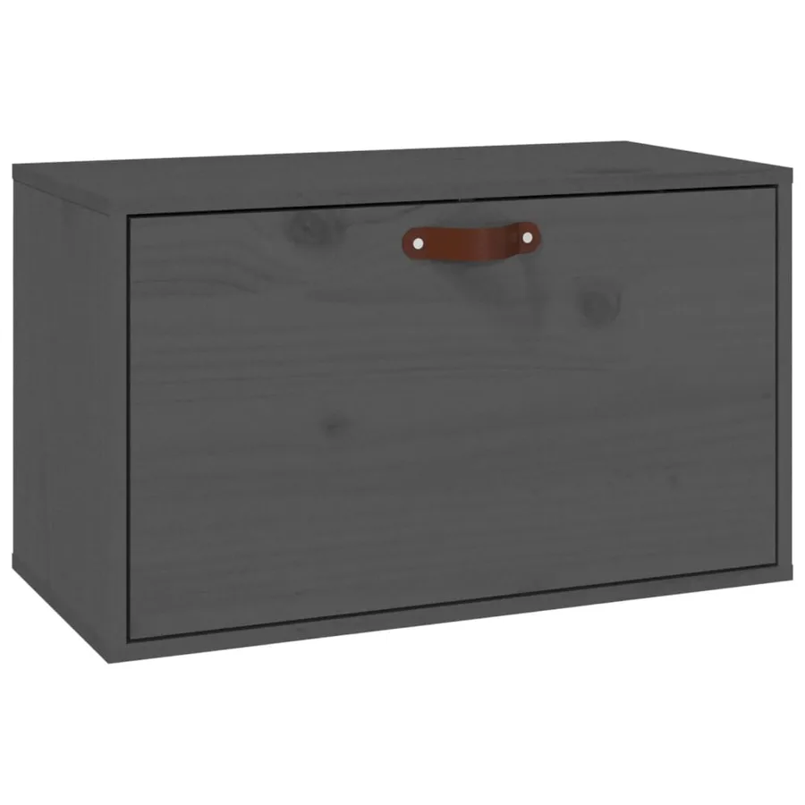 Armoire murale Gris 60x30x35 cm Bois de pin massif - 2
