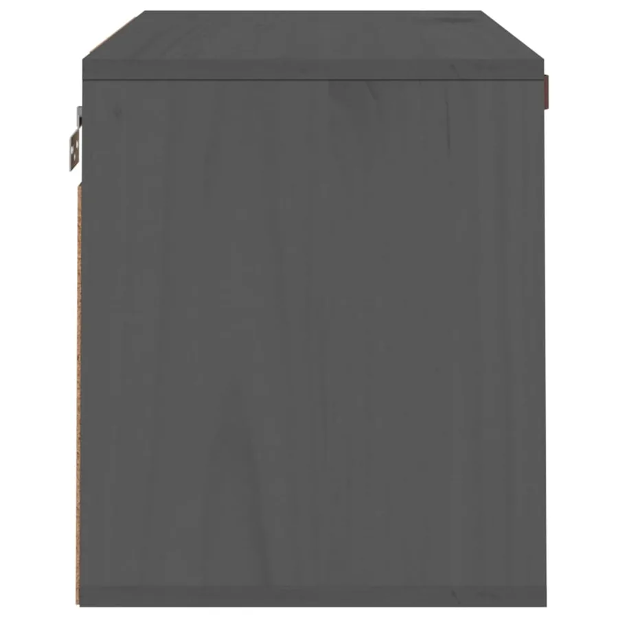 Armoire murale Gris 60x30x35 cm Bois de pin massif - 4