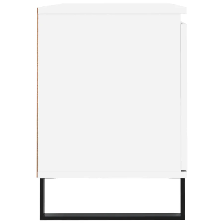 Meuble TV blanc 104x35x50 cm bois d'ingénierie - 7