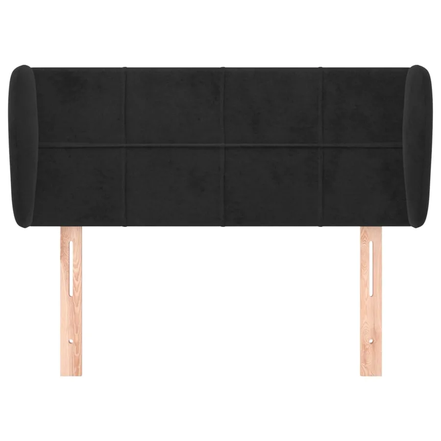 Tête de lit avec oreilles Noir 83x23x78/88 cm Velours - 3