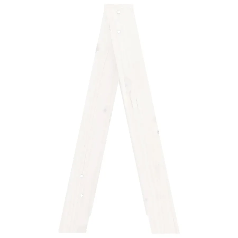 Tabourets lot de 2 blanc 40x40x75 cm bois massif de pin - 6