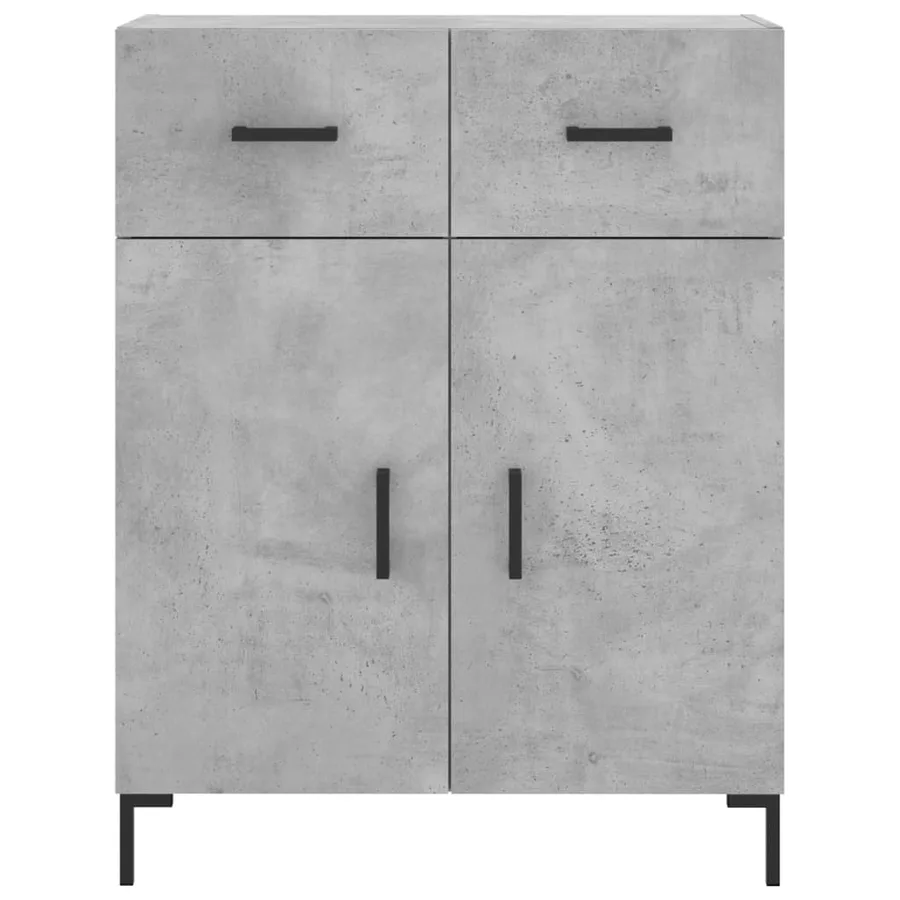 Buffet gris béton 69,5x34x90 cm bois d'ingénierie - 6