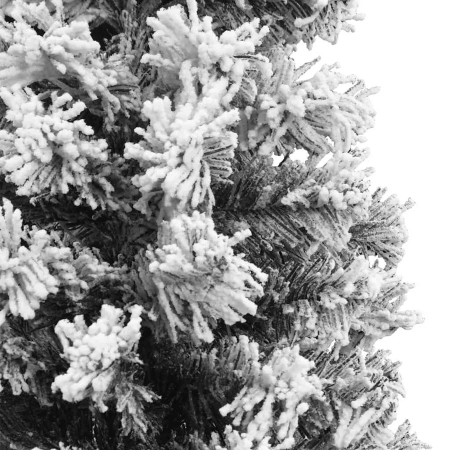 Sapin de Noël artificiel mince flocon de neige vert 150 cm PVC - 5