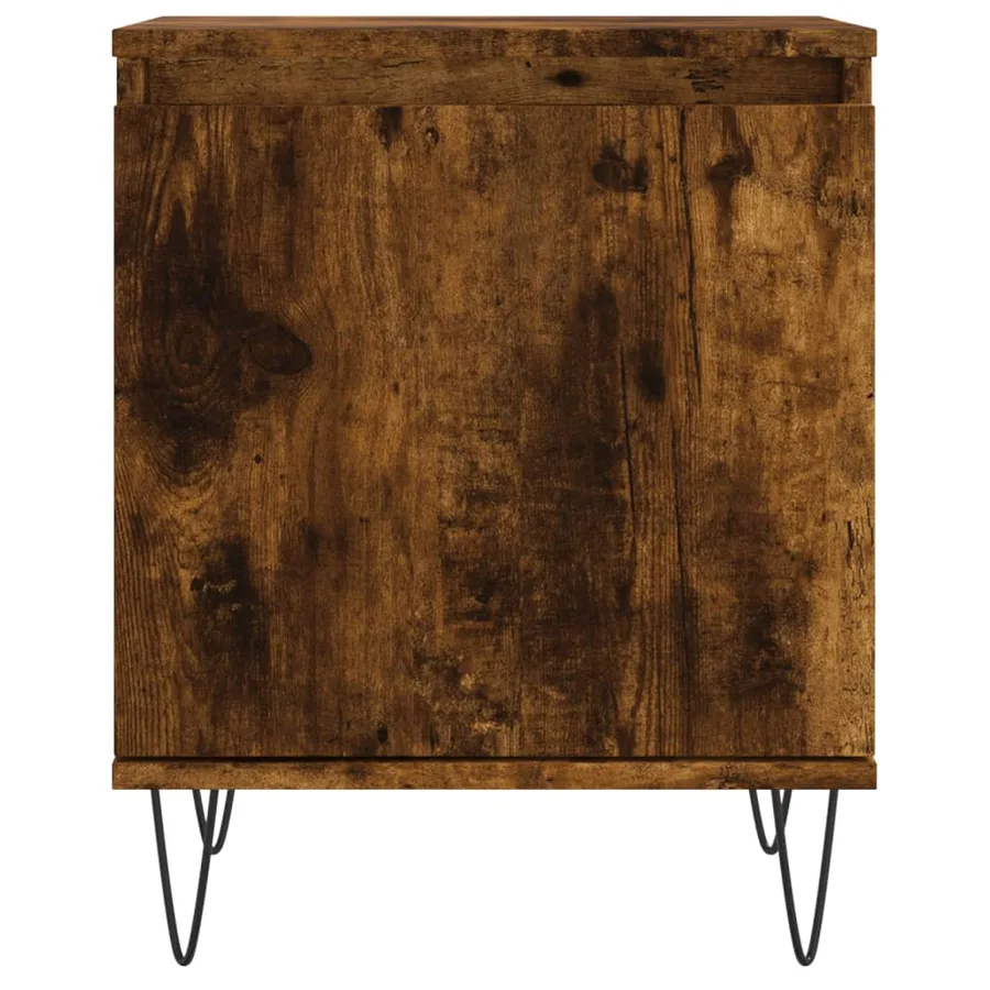 Tables de chevet 2 pcs chêne fumé 40x30x50 cm bois d'ingénierie - 5