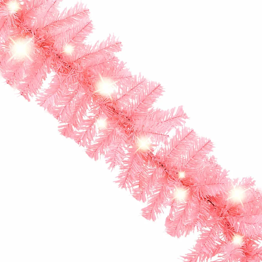 Guirlande de Noël avec lumières LED 10 m Rose - 5