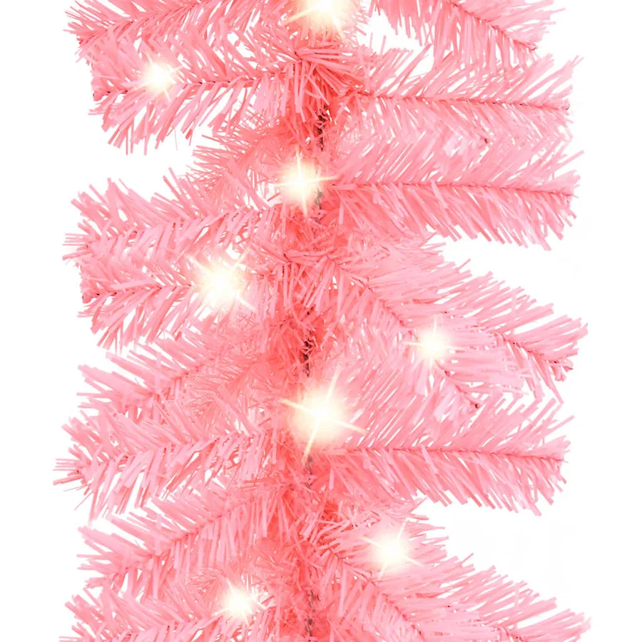 Guirlande de Noël avec lumières LED 10 m Rose - 6