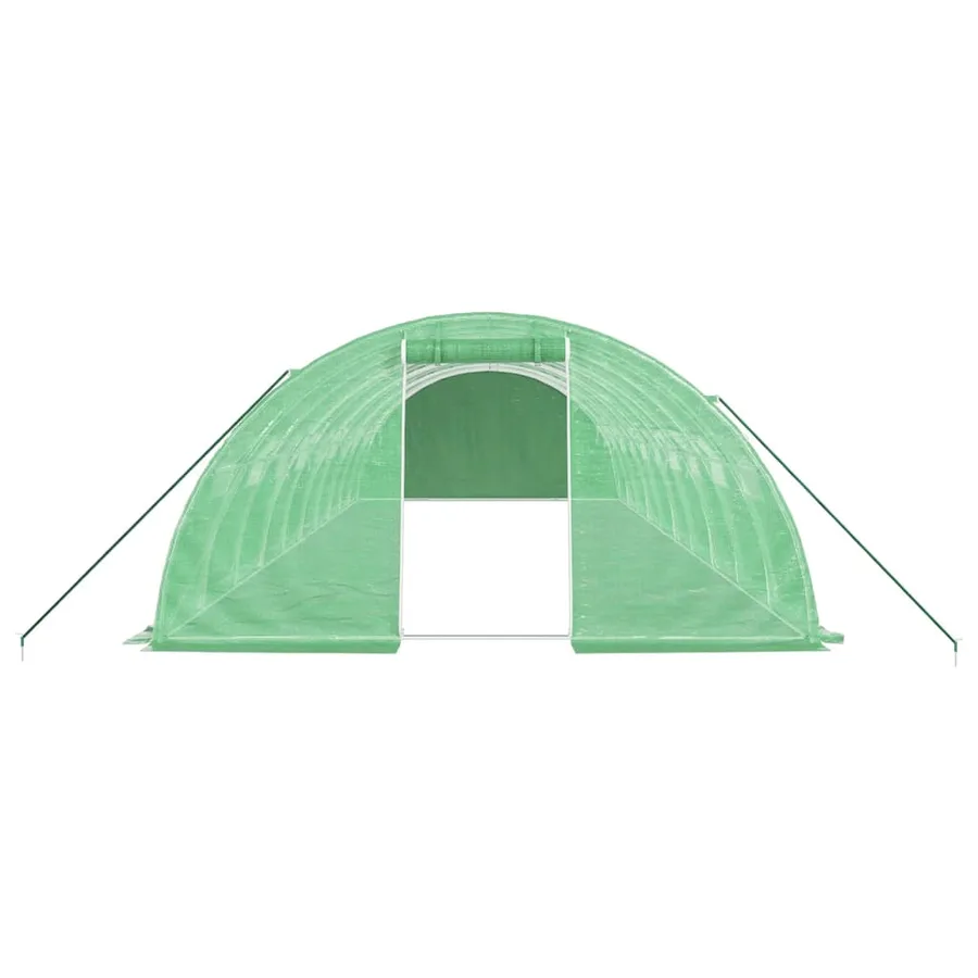 Serre avec cadre en acier vert 40 m² 10x4x2 m - 4