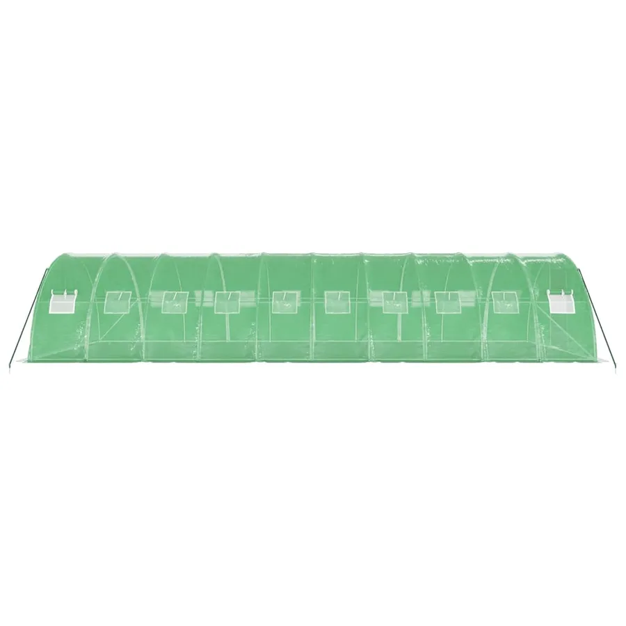 Serre avec cadre en acier vert 40 m² 10x4x2 m - 5