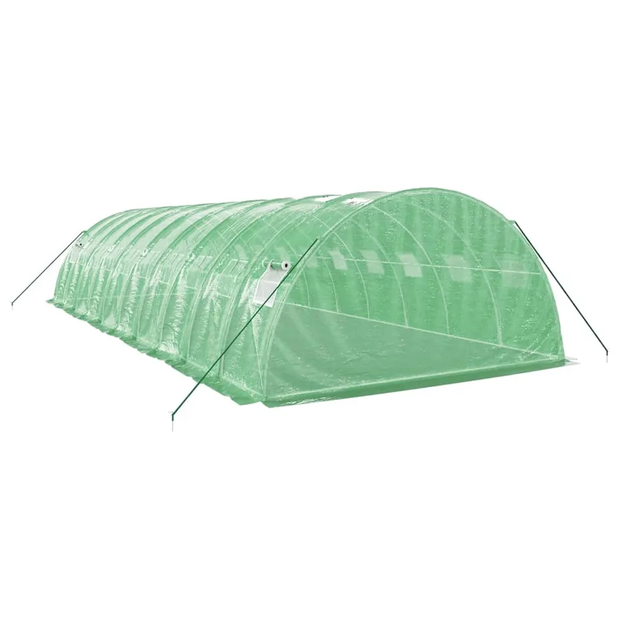 Serre avec cadre en acier vert 40 m² 10x4x2 m - 6
