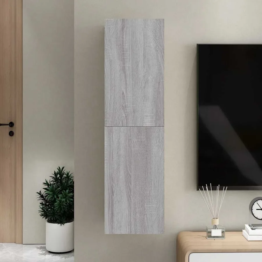 Meuble TV mural Sonoma gris 30,5x30x110 cm - 4