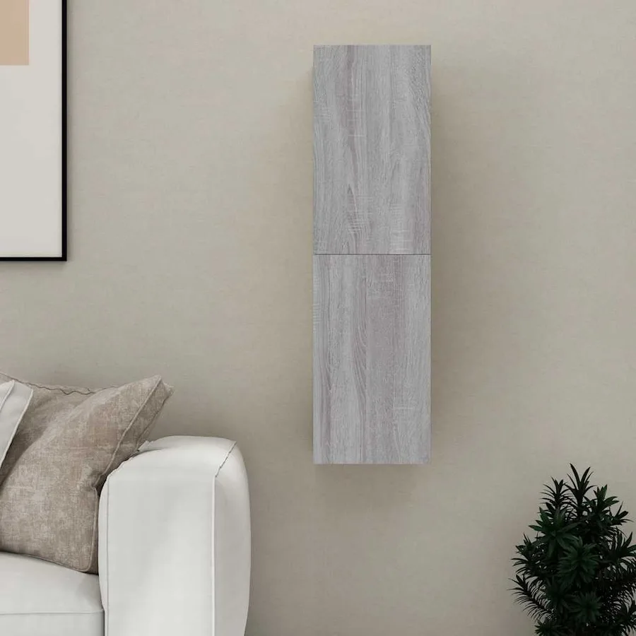 Meuble TV mural Sonoma gris 30,5x30x110 cm - 5