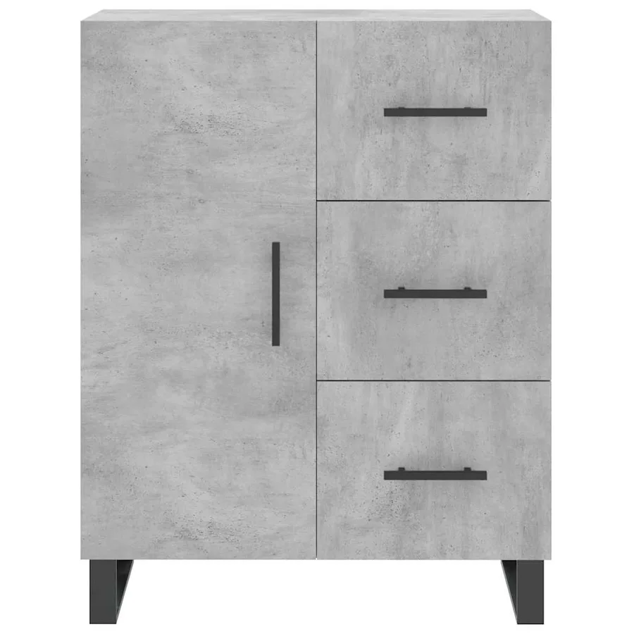 Buffet gris béton 69,5x34x90 cm bois d'ingénierie - 5