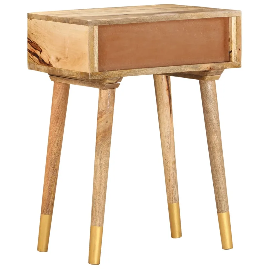 Table de chevet 43 x 30 x 58 cm Bois de manguier massif - 4