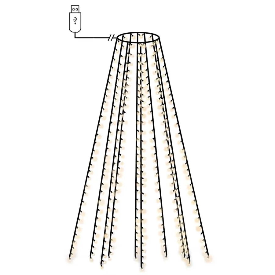 Guirlande lumineuse d'arbre de Noël avec 150 LED 150 cm - 2