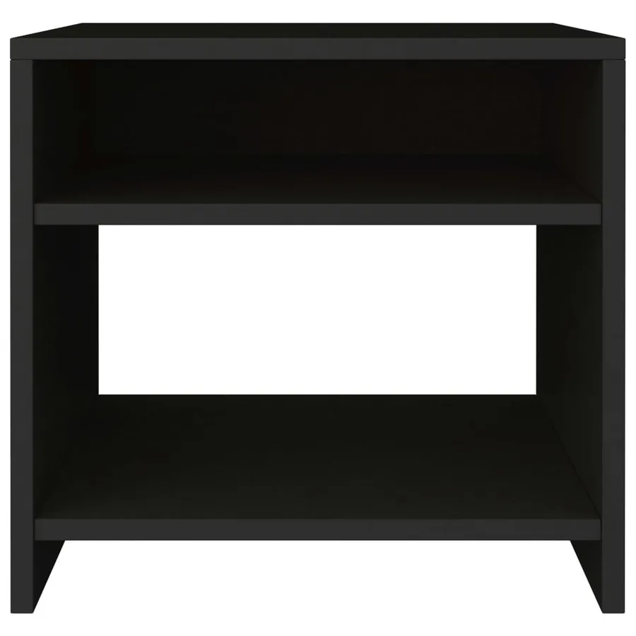Table de chevet Noir 40x30x40 cm Bois d'ingénierie - 4