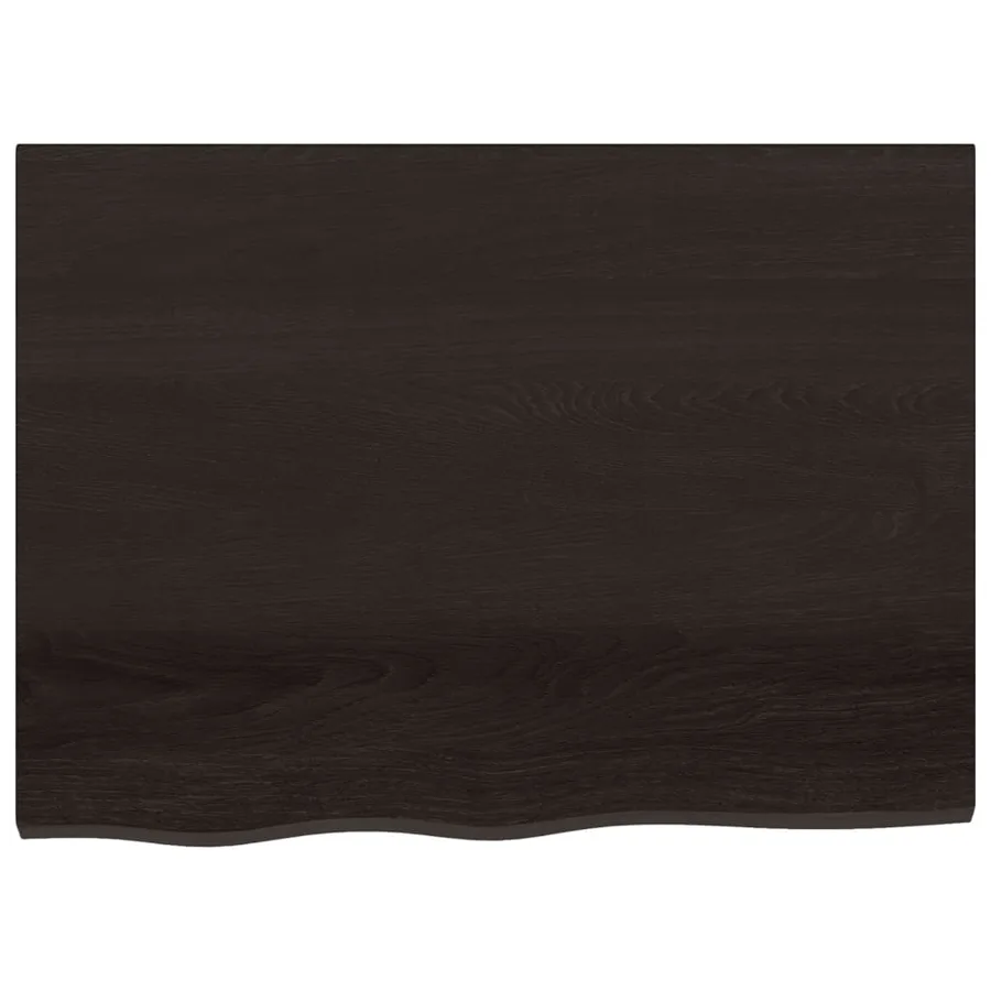 Étagère murale marron foncé bois chêne massif traité - 4