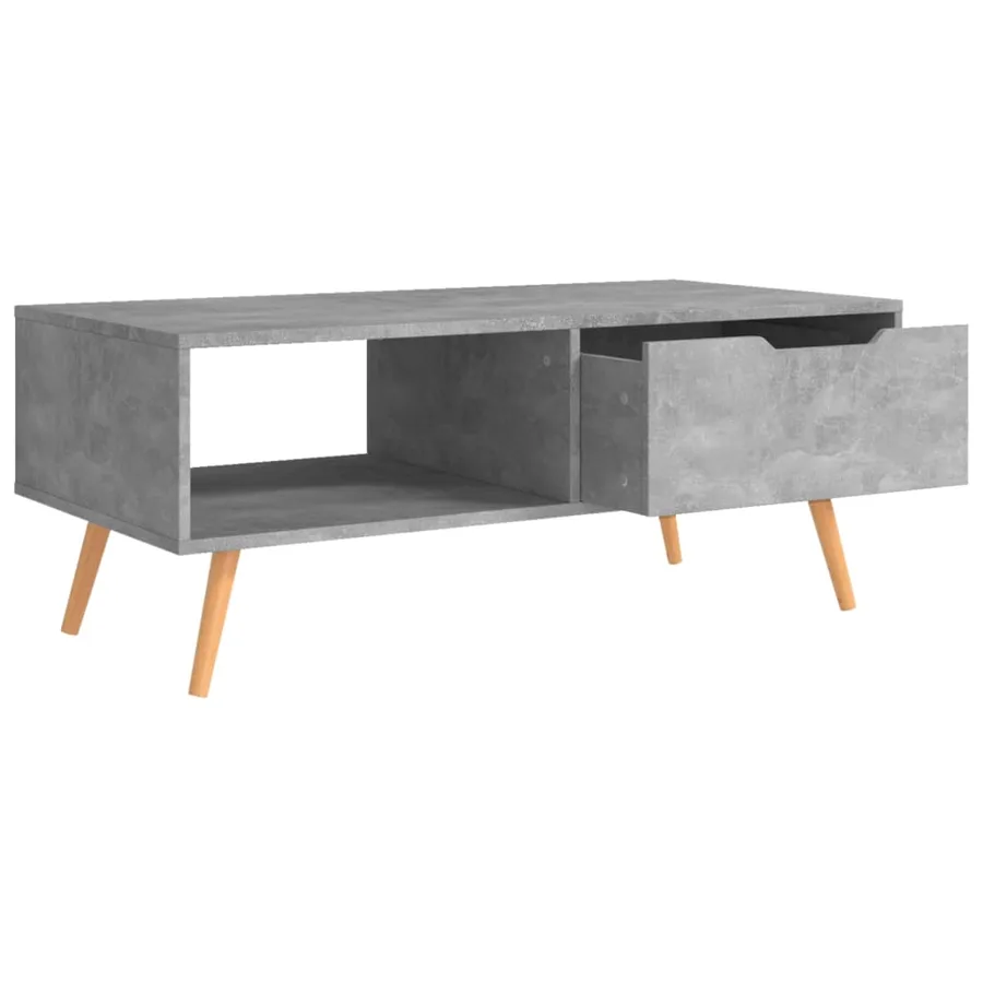 Table basse Gris béton 100x49,5x43 cm Bois d'ingénierie - 5