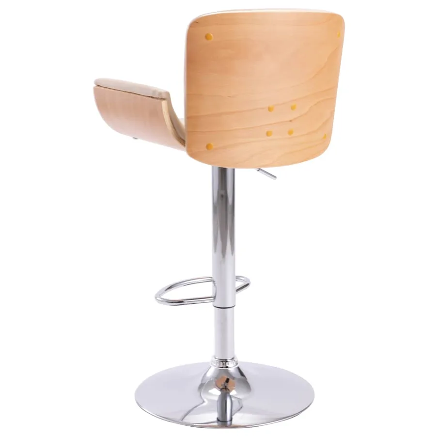 Tabouret de bar Crème Similicuir - 4