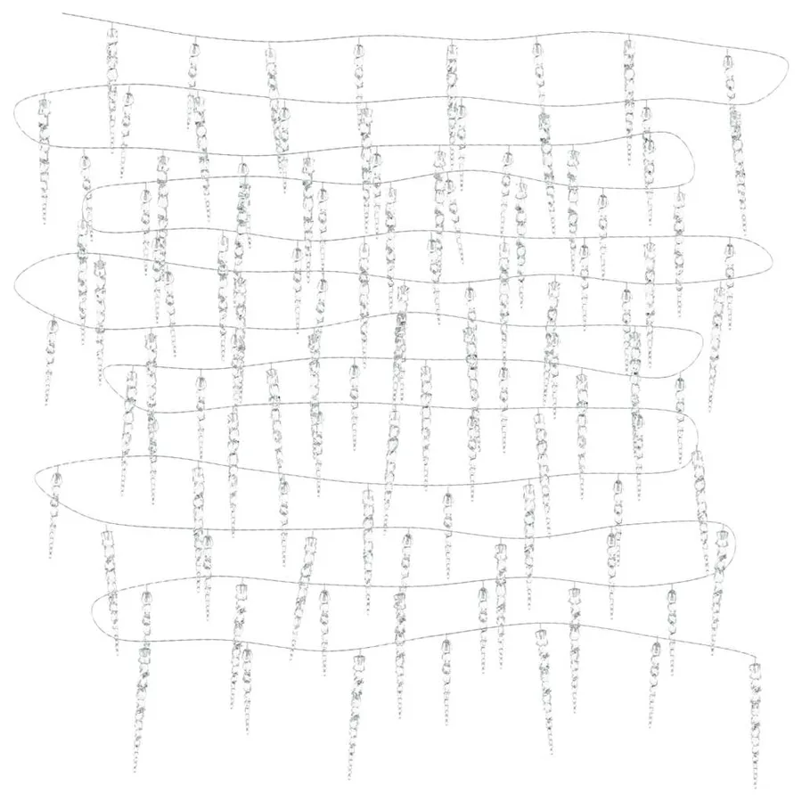 Guirlande lumineuse à glaçons de Noël 40 pcs Blanc Acrylique - 10