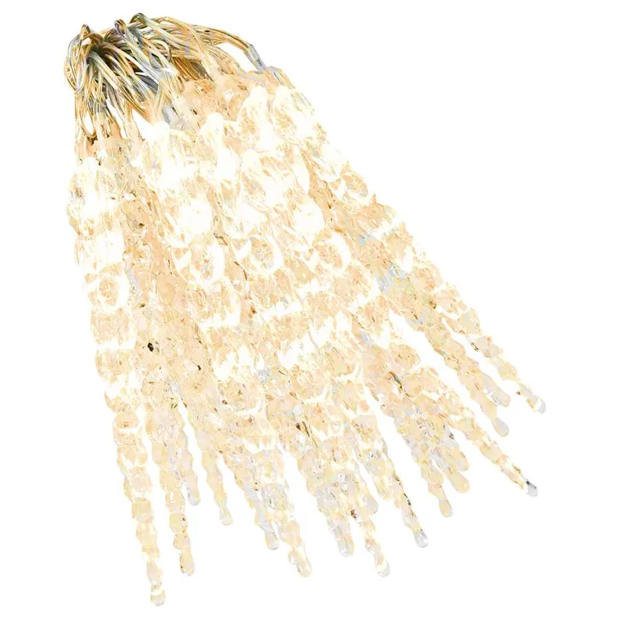 Guirlande lumineuse à glaçons de Noël 40 pcs Blanc Acrylique - 3