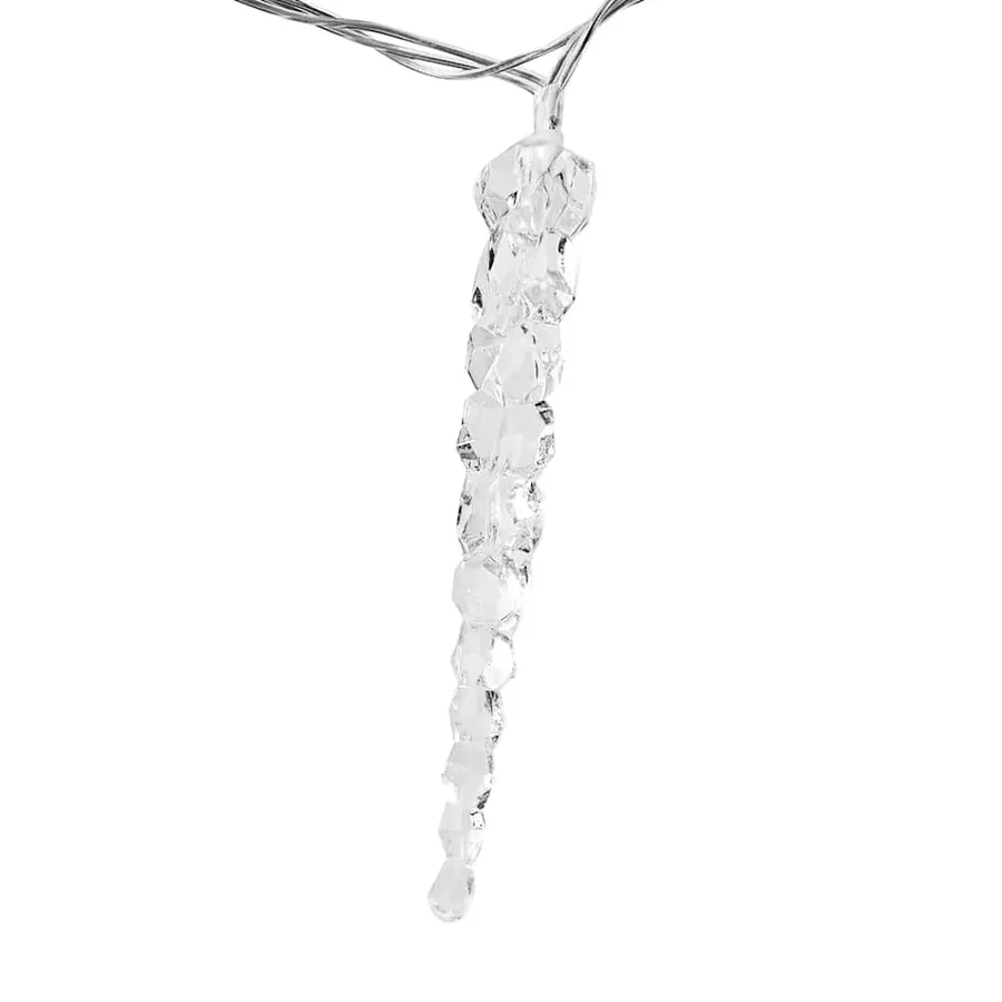 Guirlande lumineuse à glaçons de Noël 40 pcs Blanc Acrylique - 6